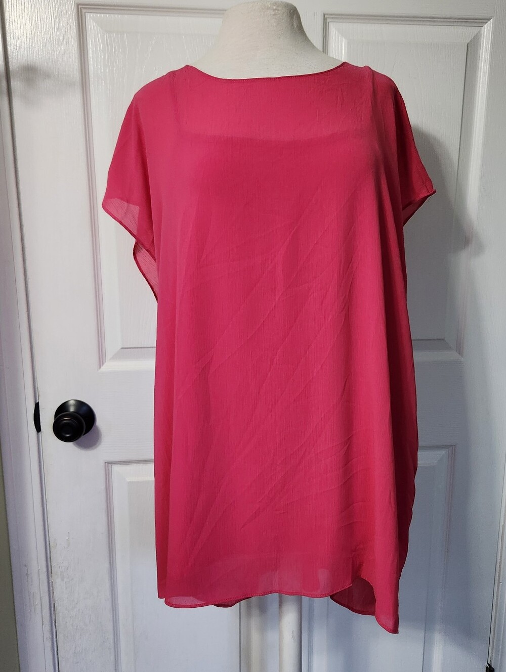 L. Love Bright Pink Women's Tunic, Size 3XL